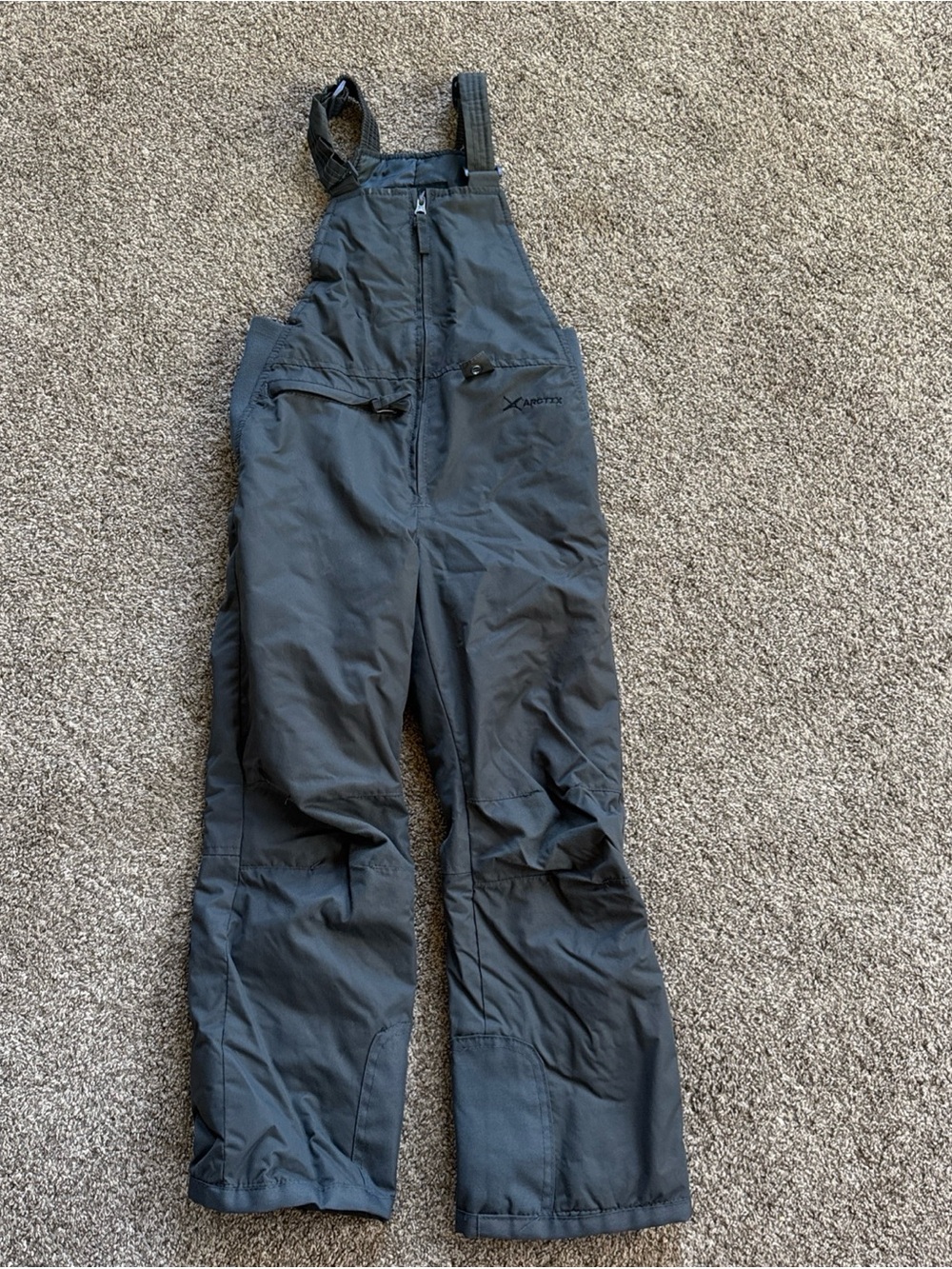 Arctix Youth Small Gray SnowBibs euc